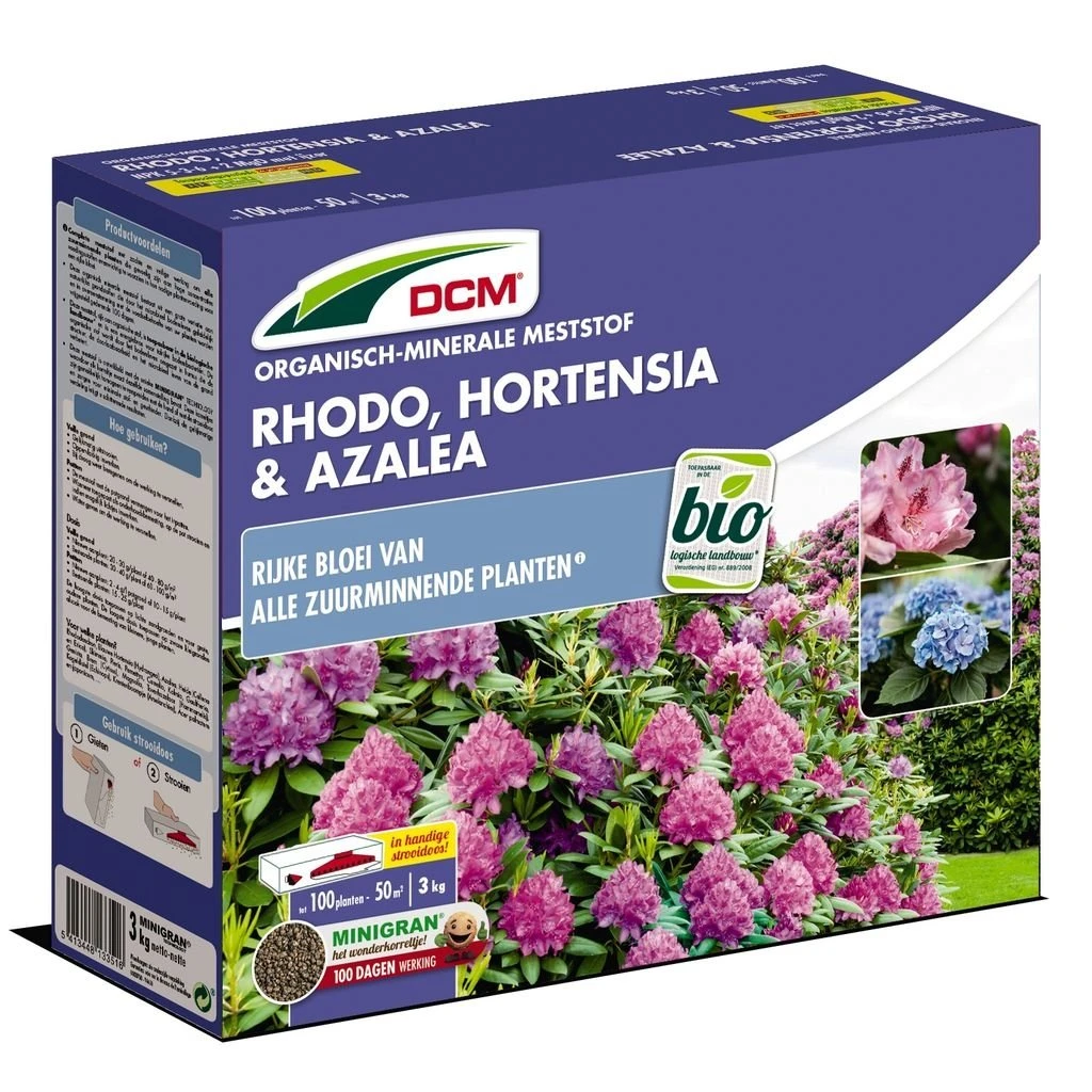 DCM Meststof Rhodo, Hortensia & Azalea (MG) (3kg) (SD) 1 DCM Meststof Rhodo, Hortensia & Azalea (MG) (3kg) (SD)