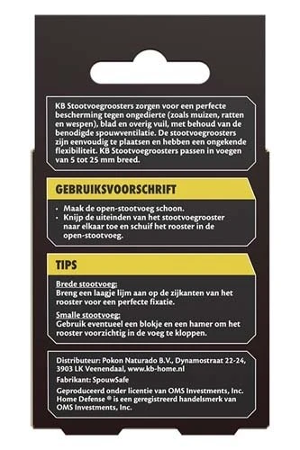 KB Stootvoegrooster RVS 70mm - 10 Stuks 2 KB Stootvoegrooster RVS 70mm - 10 Stuks - Afbeelding 2