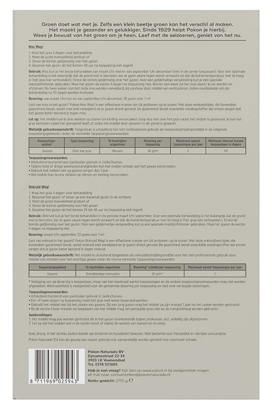 Pokon Mos En Onkruid Weg! 3-in-1 Voor 50m² 2 Pokon Mos En Onkruid Weg! 3-in-1 Voor 50m² - Afbeelding 2